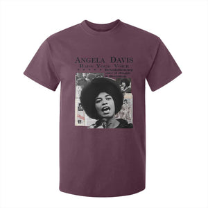 Angela Davis T Shirt For Kid Raise Your Voice Revolutionary Power Liberation TS02 Maroon Print Your Wear