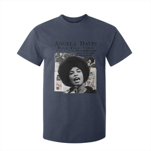 Angela Davis T Shirt For Kid Raise Your Voice Revolutionary Power Liberation TS02 Navy Print Your Wear