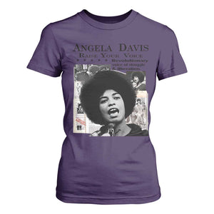 Angela Davis T Shirt For Women Raise Your Voice Revolutionary Power Liberation TS02 Purple Print Your Wear