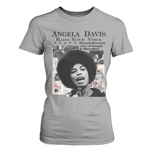 Angela Davis T Shirt For Women Raise Your Voice Revolutionary Power Liberation TS02 Sport Gray Print Your Wear