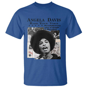 Angela Davis T Shirt Raise Your Voice Revolutionary Power Liberation TS02 Royal Blue Print Your Wear
