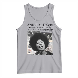 Angela Davis Tank Top Raise Your Voice Revolutionary Power Liberation TS02 Athletic Heather Print Your Wear