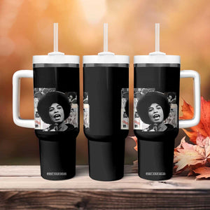 Angela Davis Tumbler With Handle Raise Your Voice Revolutionary Power Liberation TS02 Print Your Wear
