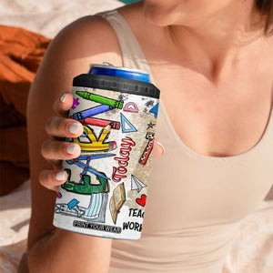 Aries Zodiac 4 in 1 Can Cooler Tumbler Astrology Horoscope Birthday Gift For Aries Women Men TB02 Print Your Wear