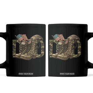 Army Military Dad Combat Boots American Flag Coffee Mug TS11 Black Print Your Wear