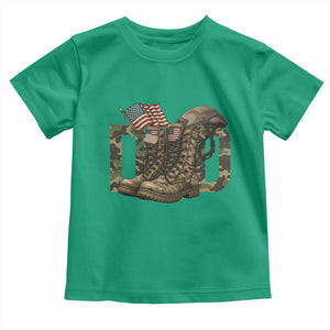 Army Military Dad Combat Boots American Flag Toddler T Shirt TS11 Irish Green Print Your Wear