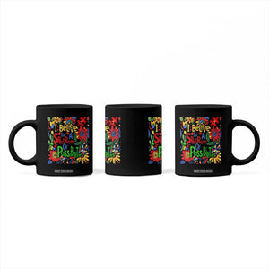 Autism Acceptance Coffee Mug I Believe In A Spectrum Of Possibilities Retro Boho TS02 Print Your Wear