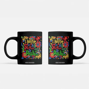 Autism Acceptance Coffee Mug I Believe In A Spectrum Of Possibilities Retro Boho TS02 Black Print Your Wear