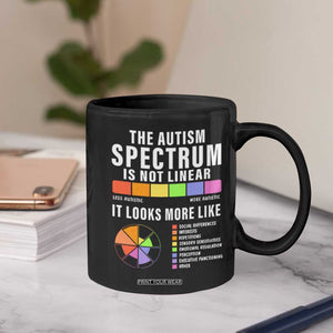 Autism Acceptance Coffee Mug The Autism Spectrum Is Not Linear TS02 Print Your Wear
