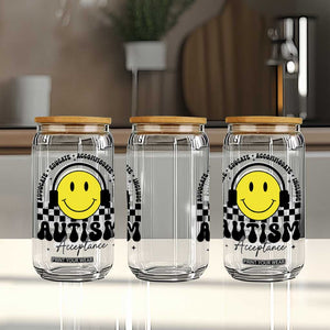 Autism Acceptance Glass Can Advocate Educate Accomodate Include Special Education TS02 Print Your Wear
