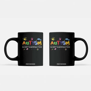 Autism Acceptance Month Coffee Mug Autism Accept Understand Love SPED Teachers TS11 Black Print Your Wear