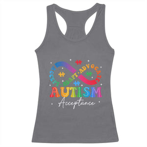 Autism Awareness Acceptance Racerback Tank Top Infinity Symbol Neurodiversity TS10 Charcoal Print Your Wear