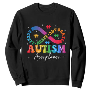 Autism Awareness Acceptance Sweatshirt Infinity Symbol Neurodiversity TS10 Black Print Your Wear