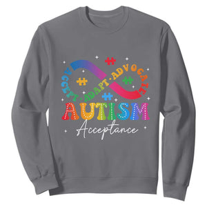 Autism Awareness Acceptance Sweatshirt Infinity Symbol Neurodiversity TS10 Charcoal Print Your Wear