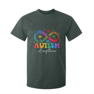 Autism Awareness Acceptance T Shirt For Kid Infinity Symbol Neurodiversity TS10 Dark Forest Green Print Your Wear