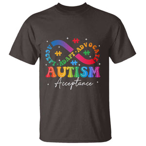 Autism Awareness Acceptance T Shirt Infinity Symbol Neurodiversity TS10 Dark Chocolate Print Your Wear