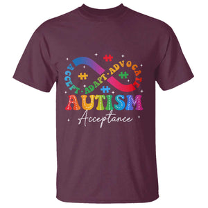 Autism Awareness Acceptance T Shirt Infinity Symbol Neurodiversity TS10 Maroon Print Your Wear