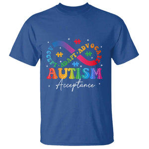 Autism Awareness Acceptance T Shirt Infinity Symbol Neurodiversity TS10 Royal Blue Print Your Wear