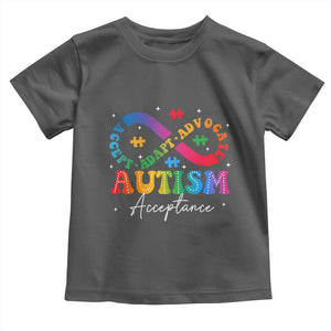 Autism Awareness Acceptance Toddler T Shirt Infinity Symbol Neurodiversity TS10 Dark Heather Print Your Wear