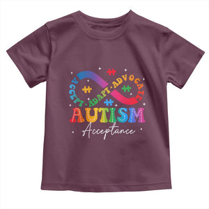 Autism Awareness Acceptance Toddler T Shirt Infinity Symbol Neurodiversity TS10 Maroon Print Your Wear