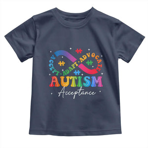 Autism Awareness Acceptance Toddler T Shirt Infinity Symbol Neurodiversity TS10 Navy Print Your Wear