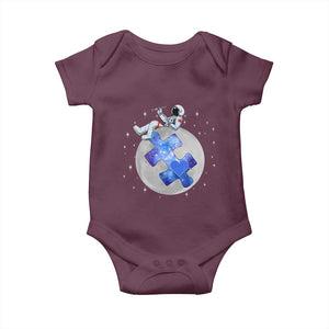 Autism Awareness Astronaut Baby Onesie Space Stars Autistic Kids Sped Teacher TS10 Maroon Print Your Wear