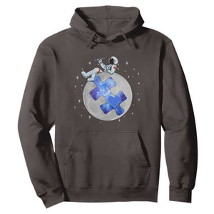 Autism Awareness Astronaut Hoodie Space Stars Autistic Kids Sped Teacher TS10 Dark Chocolate Print Your Wear