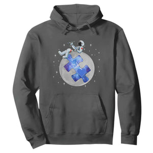Autism Awareness Astronaut Hoodie Space Stars Autistic Kids Sped Teacher TS10 Dark Heather Print Your Wear