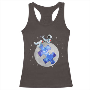 Autism Awareness Astronaut Racerback Tank Top Space Stars Autistic Kids Sped Teacher TS10 Dark Chocolate Print Your Wear