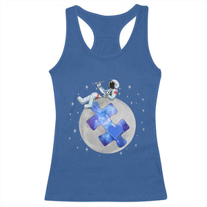 Autism Awareness Astronaut Racerback Tank Top Space Stars Autistic Kids Sped Teacher TS10 Royal Blue Print Your Wear