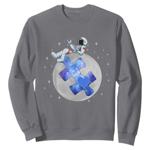 Autism Awareness Astronaut Sweatshirt Space Stars Autistic Kids Sped Teacher TS10 Charcoal Print Your Wear