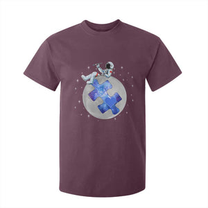 Autism Awareness Astronaut T Shirt For Kid Space Stars Autistic Kids Sped Teacher TS10 Maroon Print Your Wear