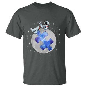 Autism Awareness Astronaut T Shirt Space Stars Autistic Kids Sped Teacher TS10 Dark Heather Print Your Wear
