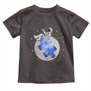 Autism Awareness Astronaut Toddler T Shirt Space Stars Autistic Kids Sped Teacher TS10 Dark Chocolate Print Your Wear