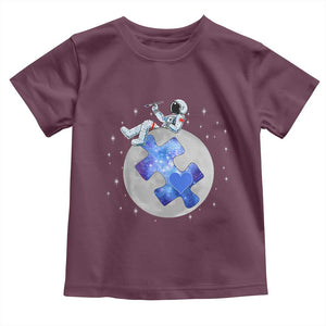 Autism Awareness Astronaut Toddler T Shirt Space Stars Autistic Kids Sped Teacher TS10 Maroon Print Your Wear