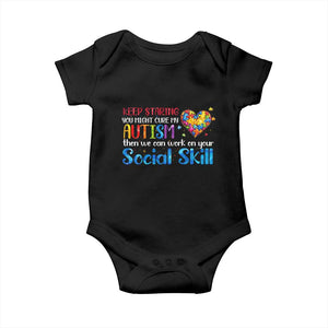 Autism Awareness Baby Onesie Keep Staring You Might Cure My Autism Heart Puzzle TS10 Black Print Your Wear
