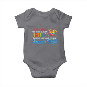 Autism Awareness Baby Onesie Keep Staring You Might Cure My Autism Heart Puzzle TS10 Charcoal Print Your Wear