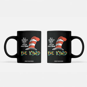 Autism Awareness Coffee Mug Why Fit In When You Were Born To Stand Out Cat In Hat TS02 Black Print Your Wear