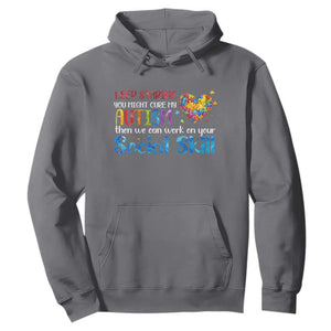 Autism Awareness Hoodie Keep Staring You Might Cure My Autism Heart Puzzle TS10 Charcoal Print Your Wear