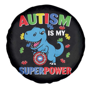 Autism Awareness Is My Superpower Spare Tire Cover Cute Dinosaur Dino Kids Boys TS10 Print Your Wear