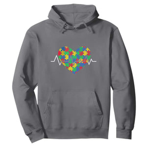Autism Awareness Love Heart Puzzle Acceptance Hoodie TS10 Charcoal Print Your Wear