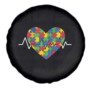 Autism Awareness Love Heart Puzzle Acceptance Spare Tire Cover TS10 Print Your Wear