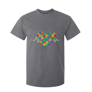 Autism Awareness Love Heart Puzzle Acceptance T Shirt For Kid TS10 Charcoal Print Your Wear