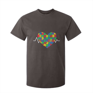 Autism Awareness Love Heart Puzzle Acceptance T Shirt For Kid TS10 Dark Chocolate Print Your Wear