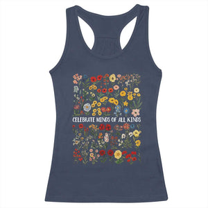 Autism Awareness Racerback Tank Top Neurodiversity Celebrate Minds of All Kinds TS10 Navy Print Your Wear