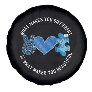 Autism Awareness Spare Tire Cover What Makes You Different Is What Makes You Beautiful TS10 Print Your Wear