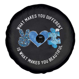 Autism Awareness Spare Tire Cover What Makes You Different Is What Makes You Beautiful TS10 Print Your Wear