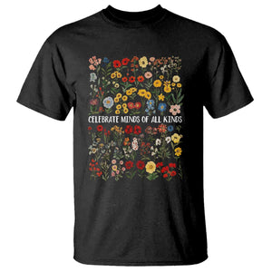 Autism Awareness T Shirt Neurodiversity Celebrate Minds of All Kinds TS10 Black Print Your Wear