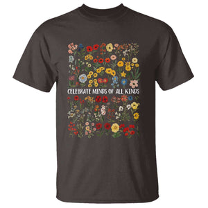 Autism Awareness T Shirt Neurodiversity Celebrate Minds of All Kinds TS10 Dark Chocolate Print Your Wear