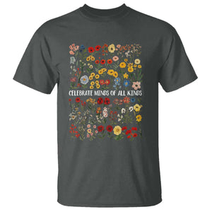 Autism Awareness T Shirt Neurodiversity Celebrate Minds of All Kinds TS10 Dark Heather Print Your Wear